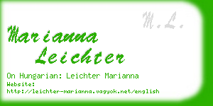 marianna leichter business card